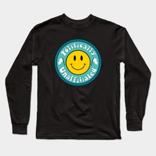 Politically Unaffiliated Smiley Face Independent Long Sleeve T-Shirt